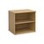 Deluxe desk high bookcase 600mm deep - oak