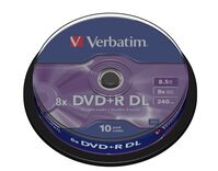 DVD+R Double Layer 8X 8.5GB Branded Matt Silver,10 Pack DVDs
