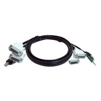6 ft KVM USB Dual Link Dual , DVI Cable with Audio- TAA ,