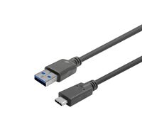 USB-C male - A male Cable 2m , Black ,