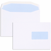 Kuvertierhüllen C5 90g/qm gummiert Sonderfenster VE=500 Stück weiß