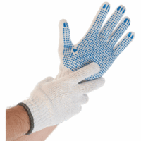 Baumwoll-Polyester-Feinstrick-Handschuh Structa I M/8 weiß VE=12 Paar