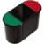 Trio-System-Papierkorb 38l schwarz/rot/grün