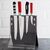 Dick Magnetic Knife Block in Black - 4 Slots for Knives of Various Sizes