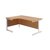 Jemini Radial Left Hand Cantilever Desk 1800x1200x730mm Nova Oak/White KF802100