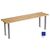 Classic mezzo freestanding changing room bench with blue frame, 1000mm wide