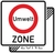Verkehrszeichen VZ 270.1-40 Verkehrsverbotszone zur Verminderung schädlicher, Luftverunreinigungen in einer Zone, doppelseitig 840 x 840, 3mm flach, RA 3