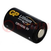 Batterie: Lithium; 3V; 1/2AA; 800mAh; nicht aufladbar; Ø14,3x25mm