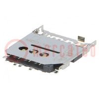 Connector: for cards; Micro SIM; shielded,push-push; SMT; PIN: 6