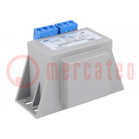 Transformer: mains; 12VA; 230VAC; 14V; 0.85A; Leads: terminal block