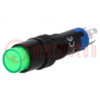 Switch: push-button; Pos: 2; SPDT; 0.5A/250VAC; 1A/24VDC; ON-(ON)