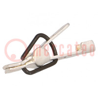 Crocodile clip; Grip capac: max.1.6mm; Contacts: brass/silicon