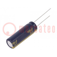 Capacitor: electrolytic; low ESR; THT; 1000uF; 25VDC; Ø10x30mm