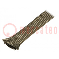 Insulating tube; basalt fiber; khaki; -260÷560°C; Øint: 30mm; L: 5m