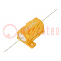Resistor: wire-wound; with heatsink; 1Ω; 10W; ±5%; 50ppm/°C; 14.3mm