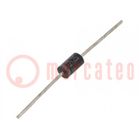 Diode: rectifying; THT; 1kV; 3A; Ifsm: 150A; DO27; Ufmax: 1.7V; 100ns