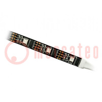 Cinta LED programable; RGB; 5050; 5V; LED/m: 32; 12mm; PCB negro