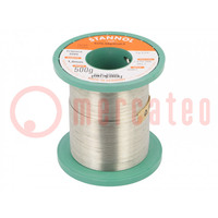 Soldering wire; Sn96,5Ag3Cu0,5; 1mm; 500g; lead free; reel; 3.5%