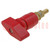Laboratory clamp; red; 1kVDC; 200A; on panel,screw; brass; 143mm