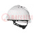 Protective helmet; adjustable; Size: 53÷63mm; white; QUARTZ UP IV