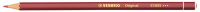 Premium-Buntstift STABILO® Original. auf Kaolinbasis, Stärke der Mine: 2,5 mm, Schreibfarbe der Mine: englischrot dunkel**. Farbe des Schaftes: in Minenfarbe. 6,3 mm
