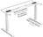 Eleketrisch Höhenverstellbarer Schreibtisch Tischgestell Länge: 1300-1600mm, Höhe:610-1250mm silber (1 Stück)