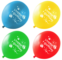 Artikeldetailsicht - Fackelmann 8 Luftballons Happy Birthday 25 cm bunt Latex
