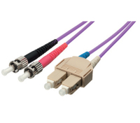 Uniformatic OM3 50/125 Duplex SC-ST 3m câble de fibre optique Violet