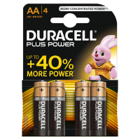 Duracell Piles Plus Power, Alkaline, 4 x AA
