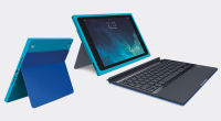 Logitech Blok Protective Keyboard Case for iPad Air 2 Blauwgroen, Blauw Bluetooth Duits