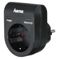 Hama 00108878 túlfeszültségvédő Fekete 1 AC kimenet(ek) 230 V