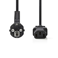 Nedis CEGB10000BK20 câble électrique Noir 2 m Prise d'alimentation type F Coupleur C13