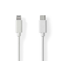 Nedis CCGL39650WT10 cable de conector Lightning 1 m Blanco