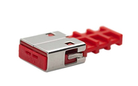 Smartkeeper CSK-QFO10 clip sicura Chiave bloccaporta QSFP Rosso, Argento