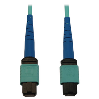Tripp Lite N846B-10M-24-P InfiniBand/fibre optic cable MPO/MTP OFNR OM3 Aqua-kleur, Zwart, Blauw