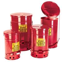 Entsorgungsbehälter aus Stahlblech, Fußbed., für lösungsmittelhaltige Abfälle, 38 Liter, 350x460mm