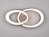 Große LED Deckenleuchte MALAGA 2 Ringe, Silber - 57cm lang