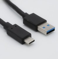 Helos USB Type-C auf USB-3.2 Lade-/Datenkabel, 1 m, schwarz