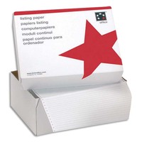 Boîte de 2500 paravents listing format 380x11'' 1 exemplaire Blanc 60g bande caroll fixe