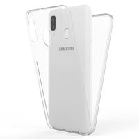 NALIA Custodia Integrale compatibile con Samsung Galaxy A40, 360 Gradi Fronte e Retro Cover con Protezione Schermo Full-Body Case Protettiva Copertura Resistente Completo Bumper