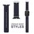 NALIA Silicone Bracelet Ocean Style Smart Watch Strap compatible with Apple Watch Strap SE & Series 8/7/6/5/4/3/2/1, 38mm 40mm 41mm, iWatch Sports-Band Men Women Anthracite