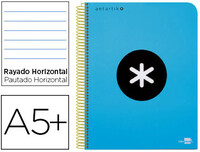 Cuaderno Espiral Liderpapel A5 Antartik Tapa Dura 80H 100 Gr Horizontal con Margen Color Azul
