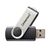 8GB Intenso 2.0 Basic Line, 8 GB, USB Type-A, 2.0, 28 MB/s, Swivel, Black, Silver