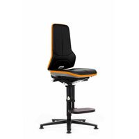 NEON industrial swivel chair, floor glides, step-up