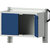 Armario de puertas batientes, A x P x H 760 x 330 x 450 mm, azul genciana.