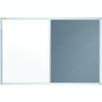 Kombitafel X-tra!Line Whiteboard/Filz 90x60cm grau