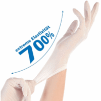 Nitril-Handschuh Safe Super Stretch puderfrei M 24cm weiß VE=100 Stück