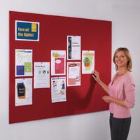 Frameless felt covered office noticeboard