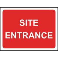 Site entrance temporary road sign