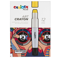 Pastello a cera Art Crayon - Ø 10 mm x 138 mm - colori assortiti - Carioca Plus - conf. 12 pezzi